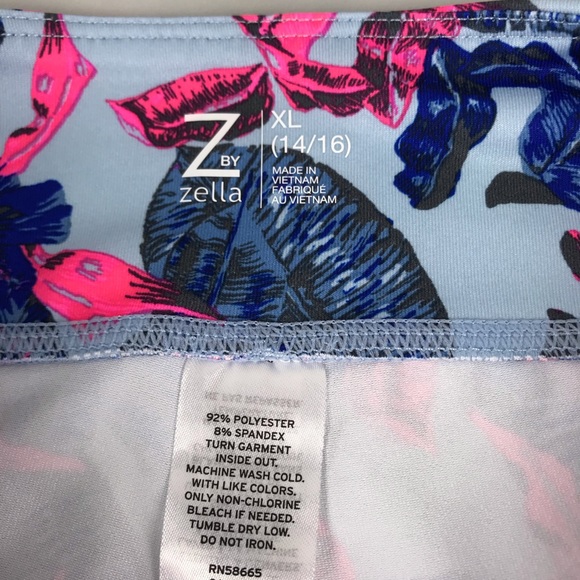 Zella High Waist Crop Print Leggings Floral xL - Picture 4 of 4